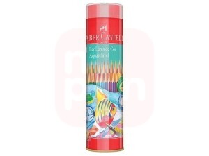 Lápis de Cor 24 Cores Aquarelável Lata - Faber-Castell