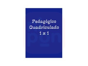 Caderno Quadriculado 1X1 1/4 96fls - Azul
